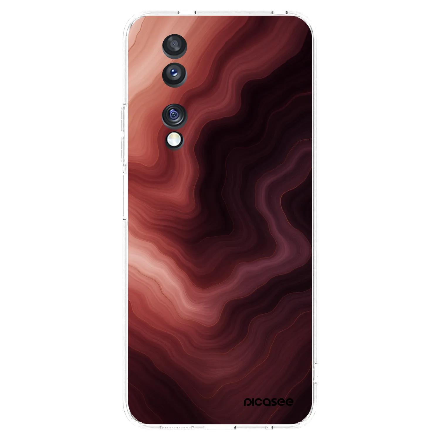 Picasee Honor 70 Hülle - Transparentes Silikon - Rouge