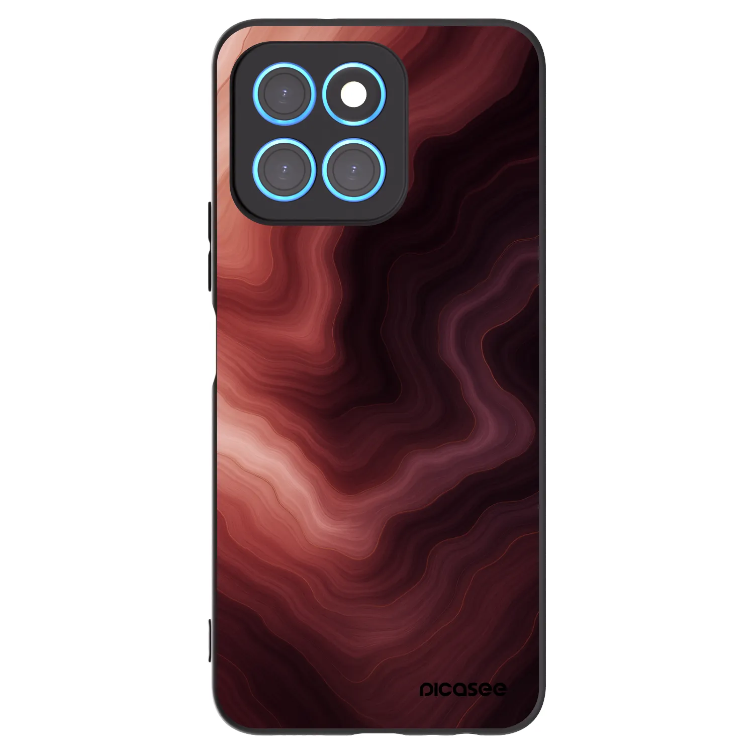 Picasee Honor X8 5G Hülle - Schwarzes Silikon - Rouge