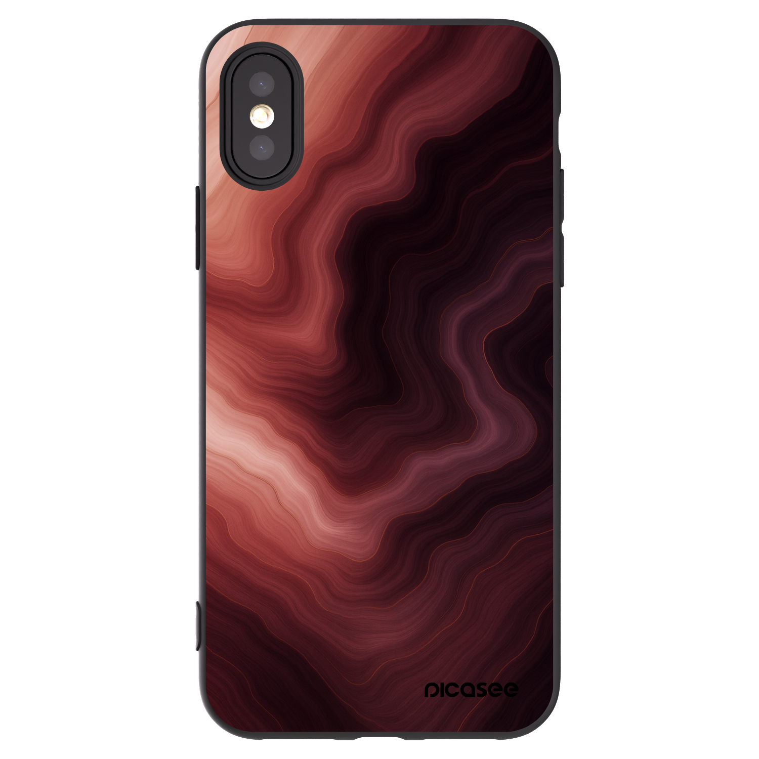 Picasee Apple iPhone X/XS Hülle - Schwarzes Silikon - Rouge