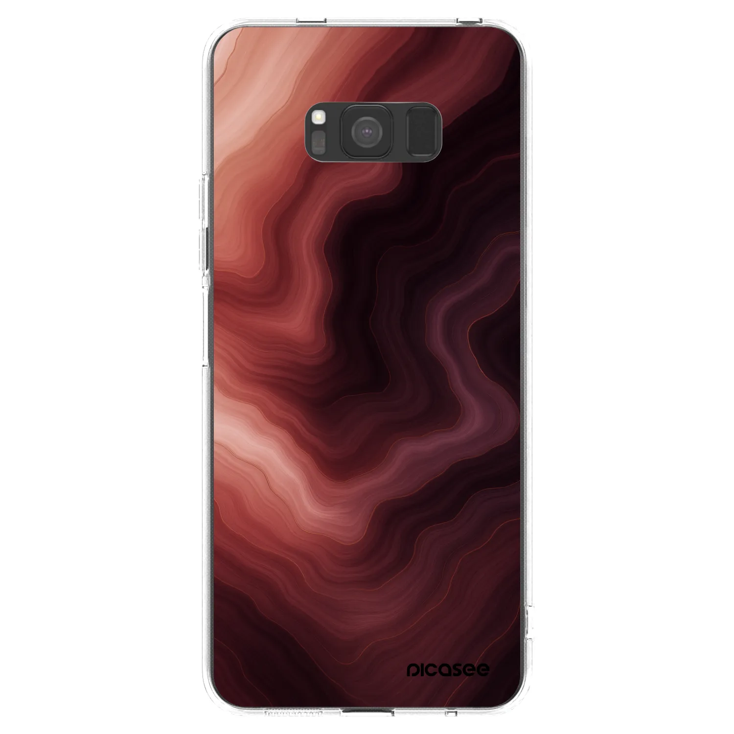 Picasee Samsung Galaxy S8 G950F Hülle - Transparentes Silikon - Rouge