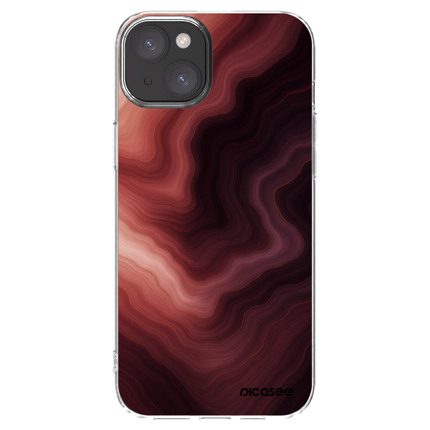 Picasee Apple iPhone 15 Plus Hülle - Transparentes Silikon - Rouge