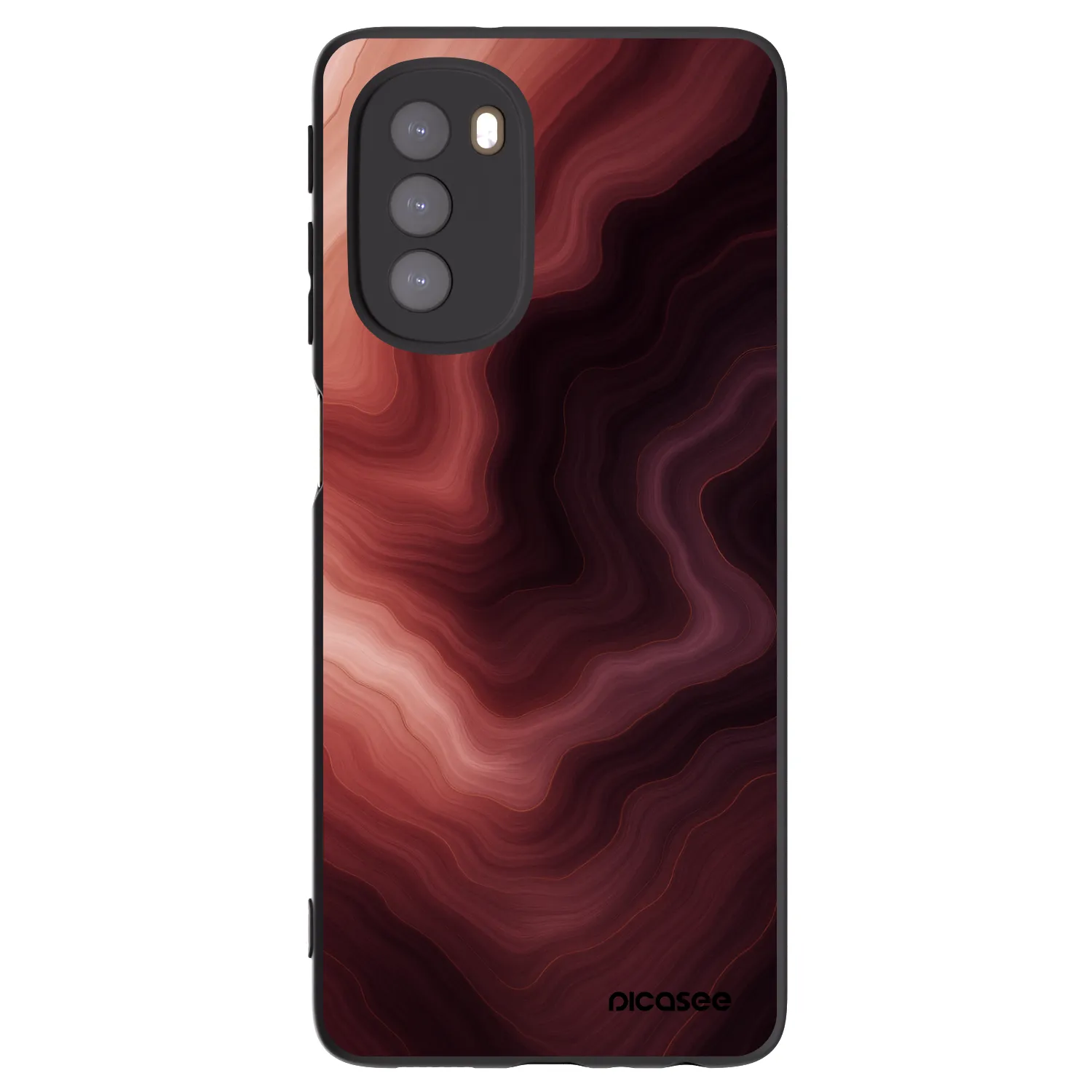 Picasee Motorola Moto G51 Hülle - Schwarzes Silikon - Rouge