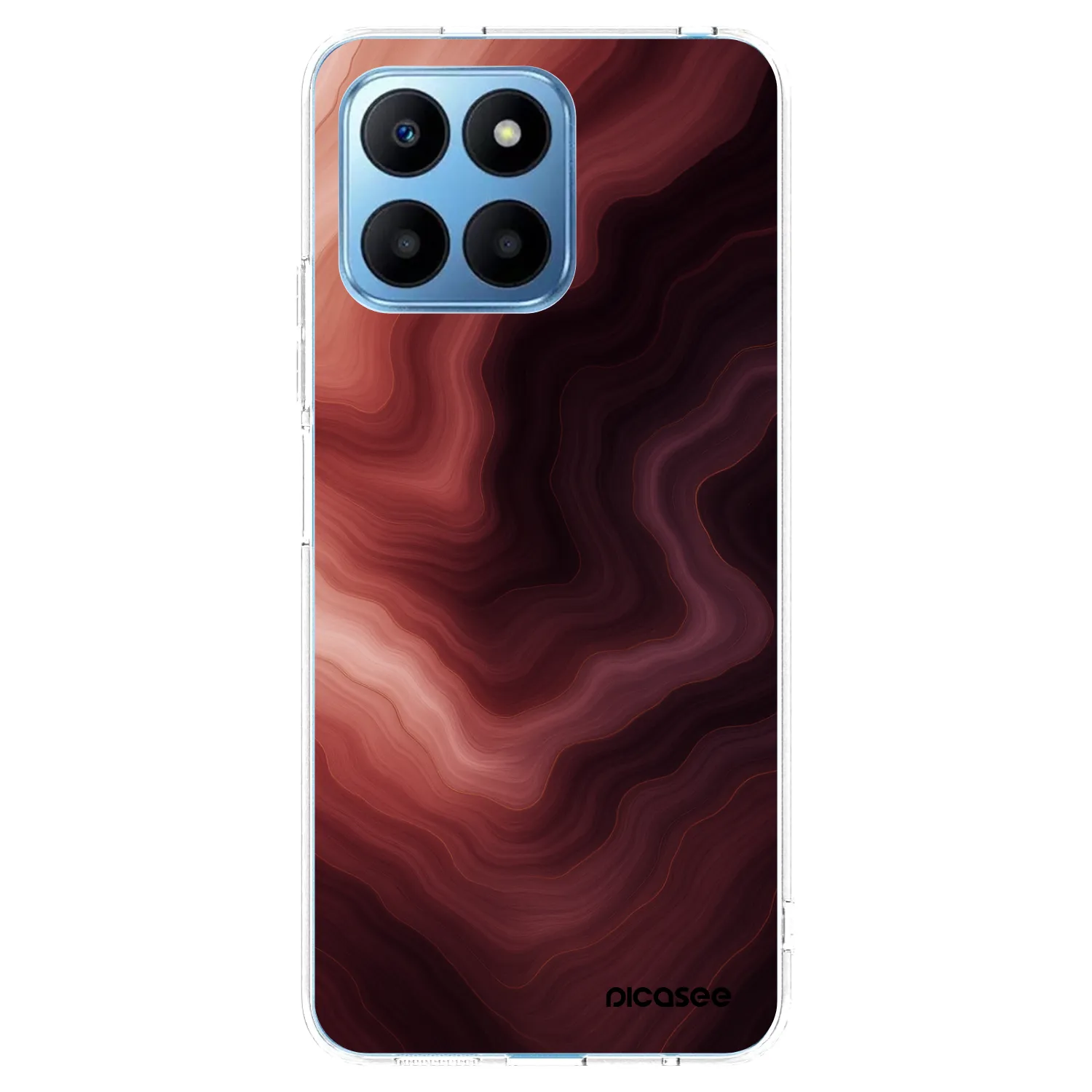 Picasee Honor 70 Lite Hülle - Transparentes Silikon - Rouge