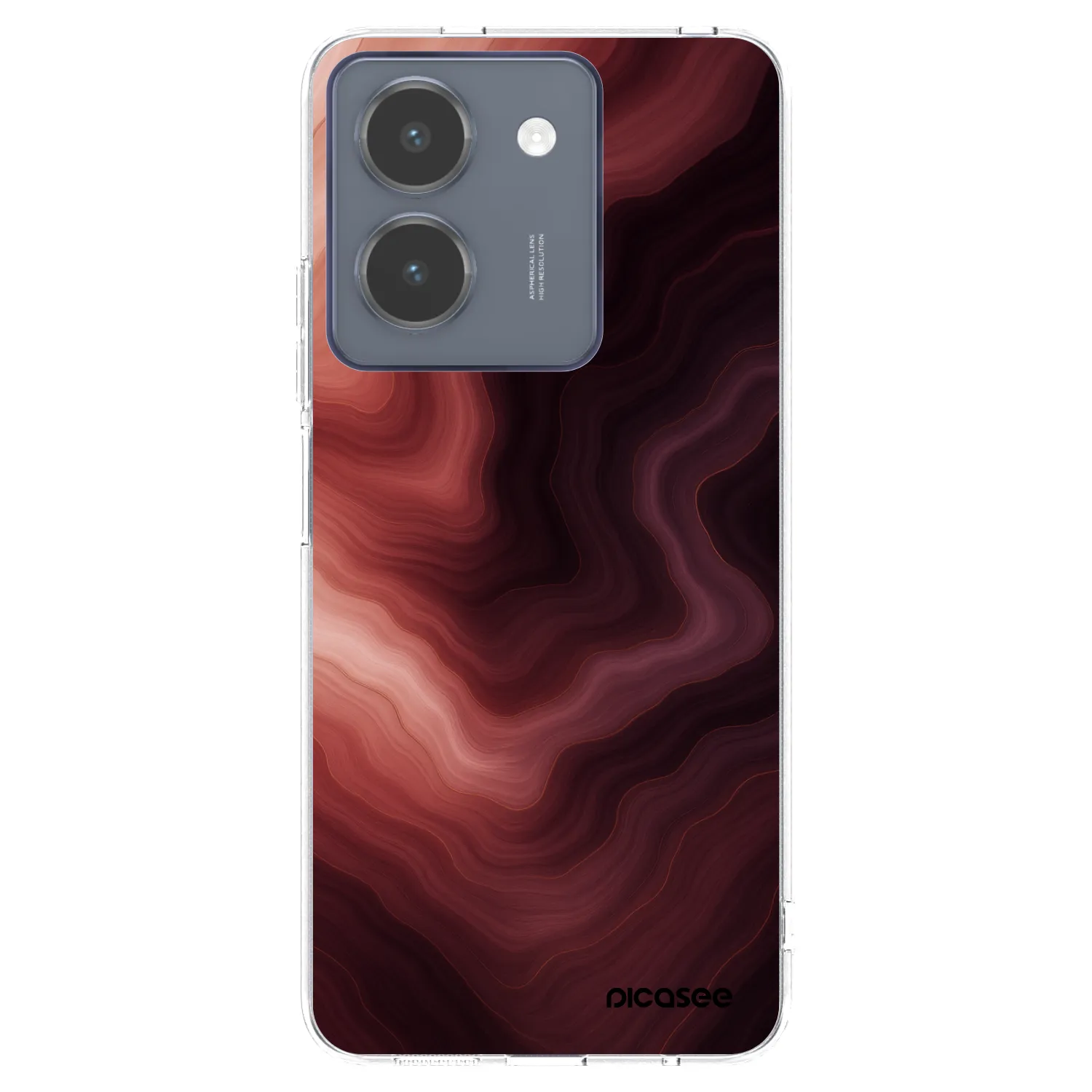 Picasee Vivo Y36 4G Hülle - Transparentes Silikon - Rouge