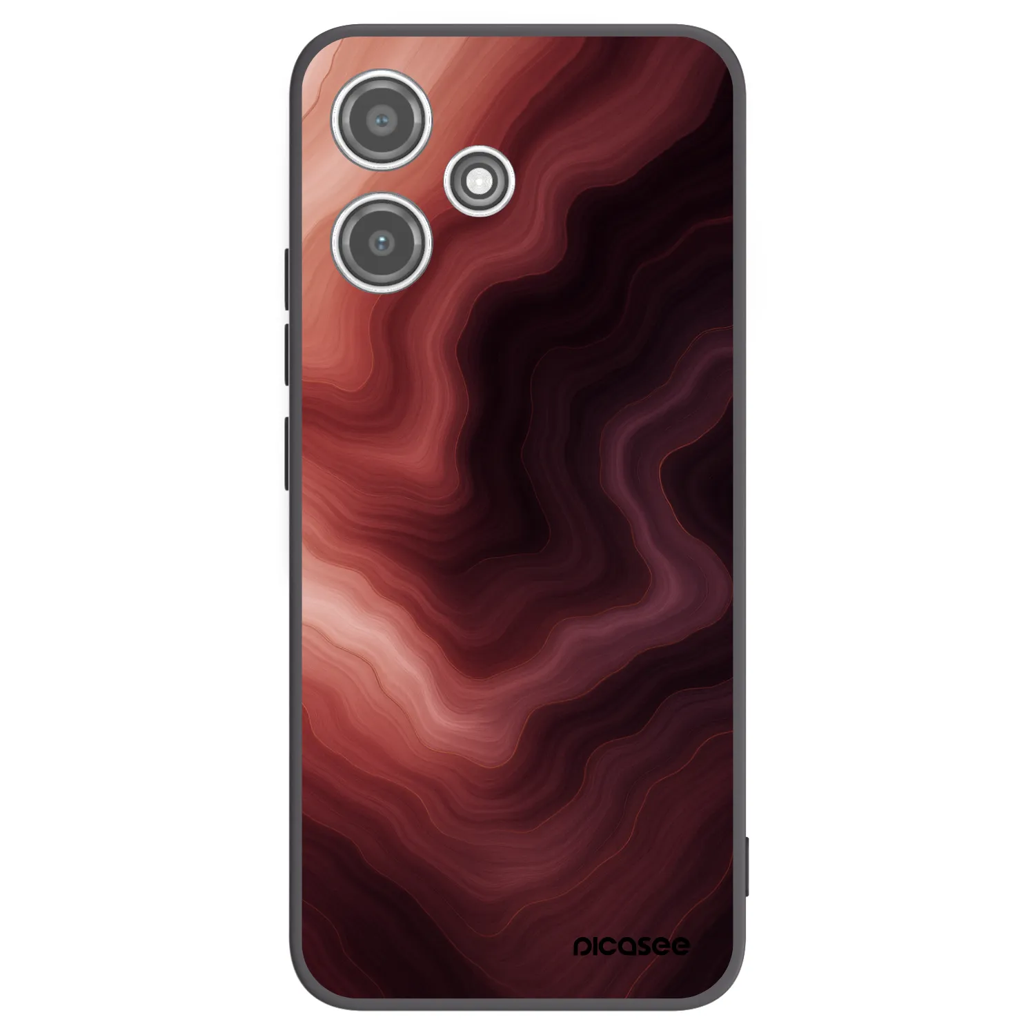 Picasee Xiaomi Redmi 12 5G Hülle - Schwarzes Silikon - Rouge