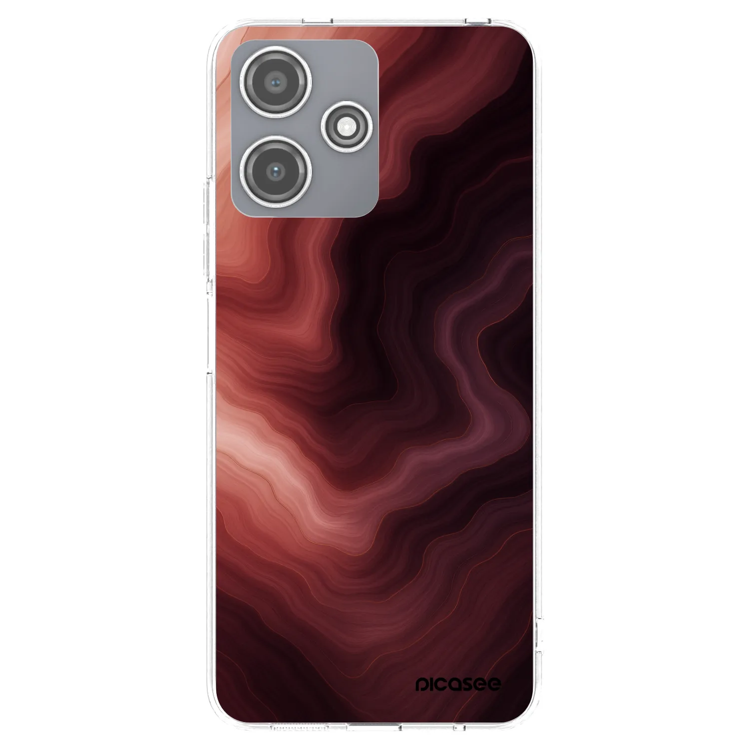 Picasee Xiaomi Redmi 12 5G Hülle - Transparentes Silikon - Rouge