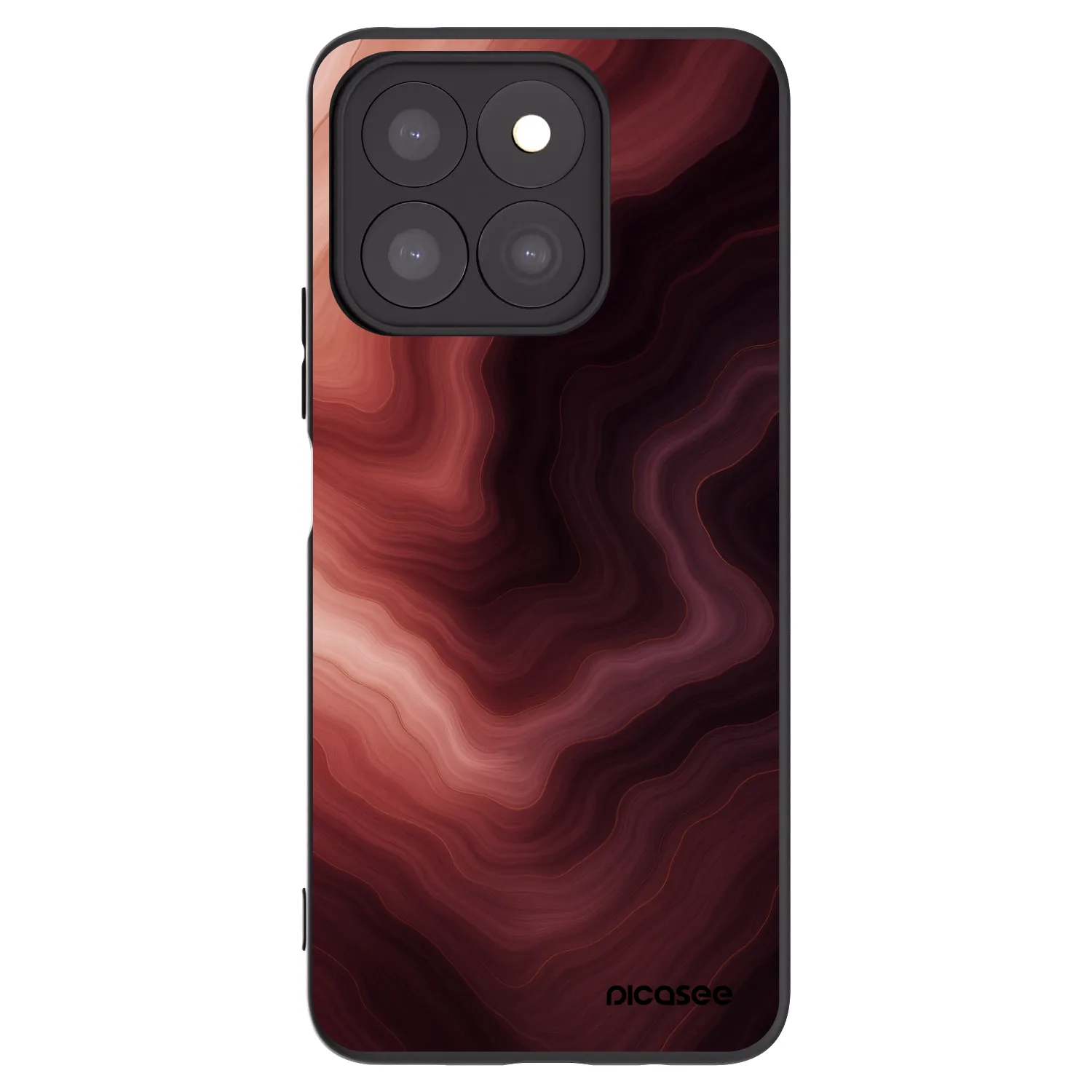 Picasee Honor X8b Hülle - Schwarzes Silikon - Rouge