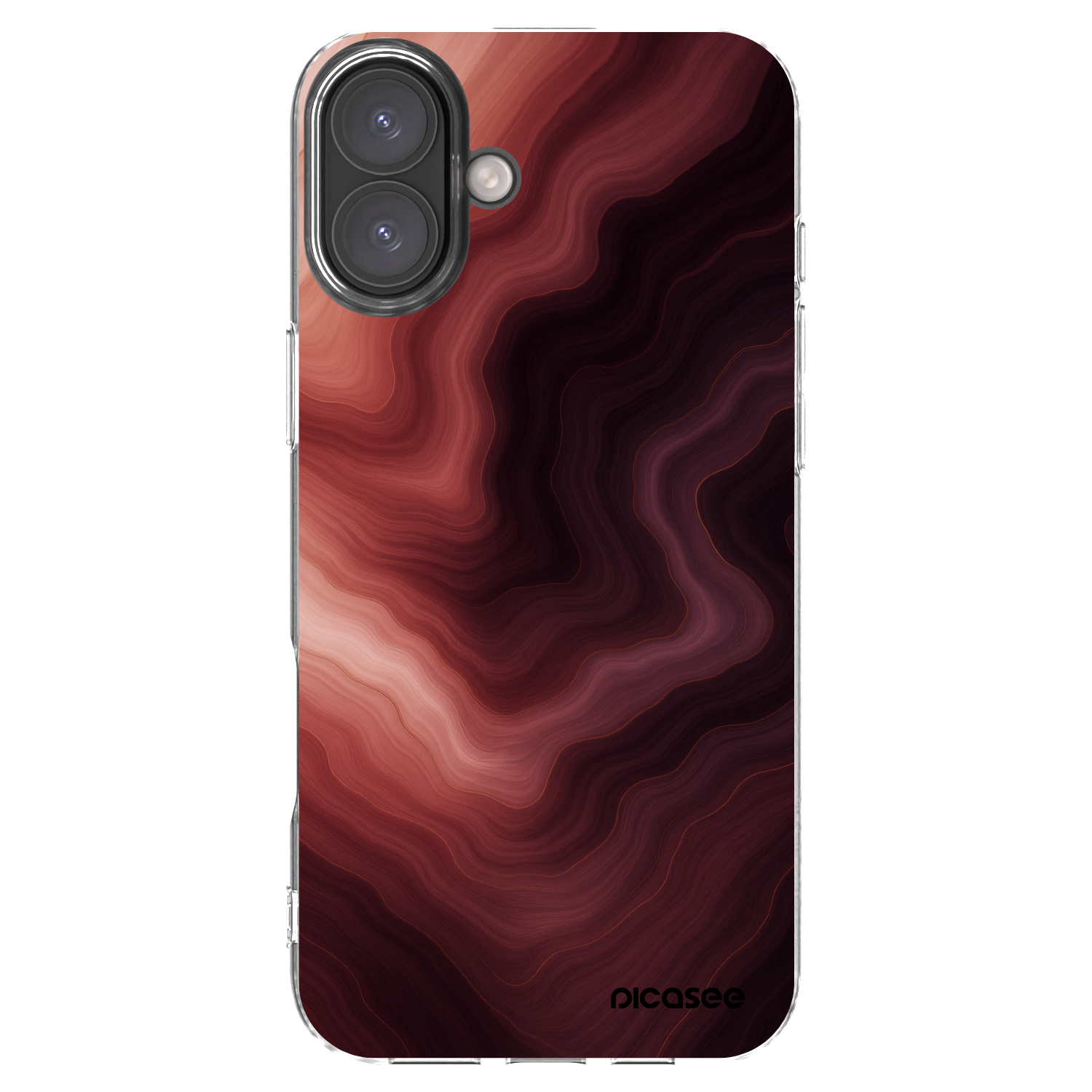 Picasee Apple iPhone 16 Plus Hülle - Transparentes Silikon - Rouge