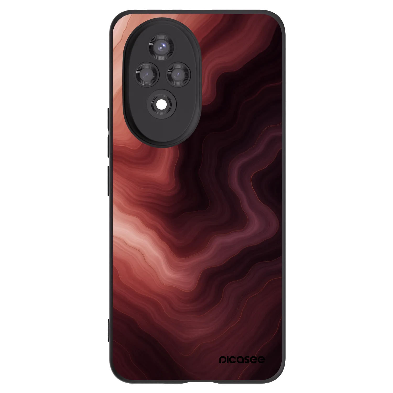 Picasee Honor 200 Pro 5G Hülle - Schwarzes Silikon - Rouge