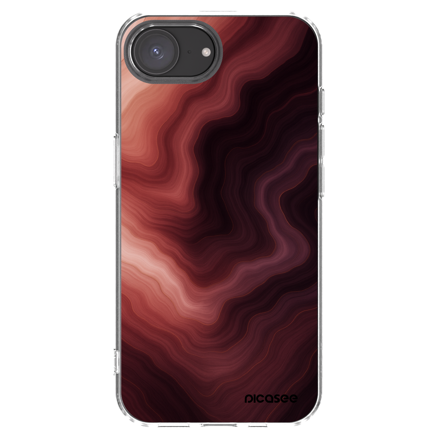 Picasee Apple iPhone 16e Hülle - Transparentes Silikon - Rouge