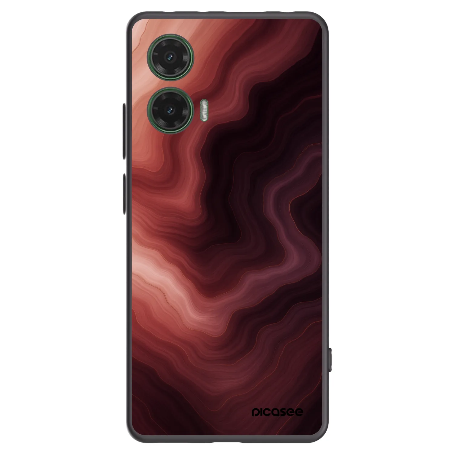 Picasee Motorola Moto G35 5G Hülle - Schwarzes Silikon - Rouge