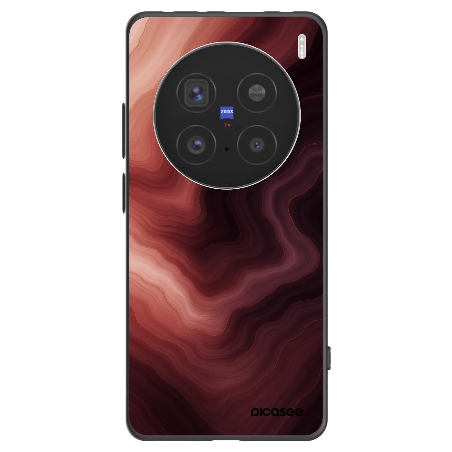 Picasee Vivo X200 Pro Hülle - Schwarzes Silikon - Rouge