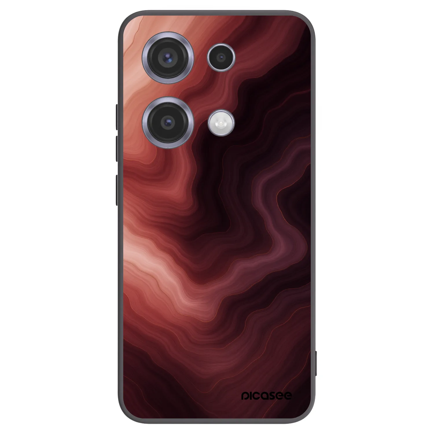 Picasee Xiaomi Redmi Note 14S Hülle - Schwarzes Silikon - Rouge