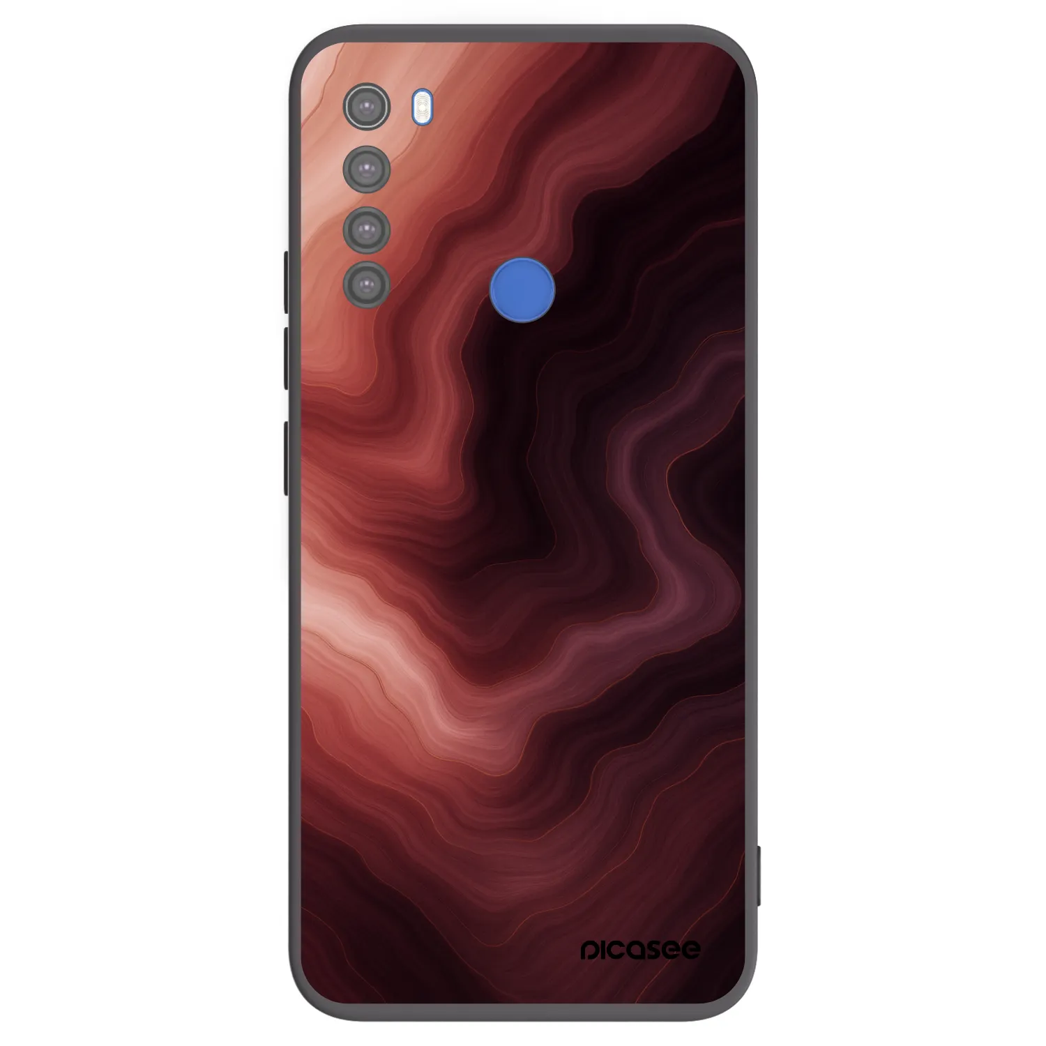 Picasee Xiaomi Redmi Note 8T Hülle - Schwarzes Silikon - Rouge