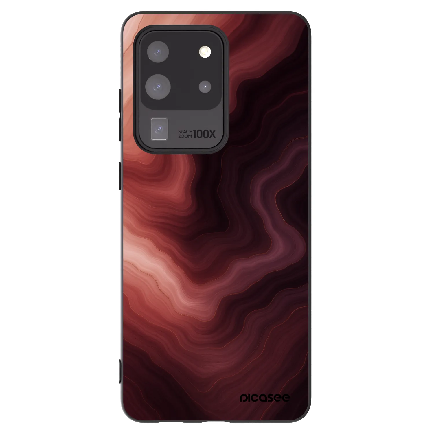Picasee Samsung Galaxy S20 Ultra 5G G988F Hülle - Schwarzes Silikon - Rouge