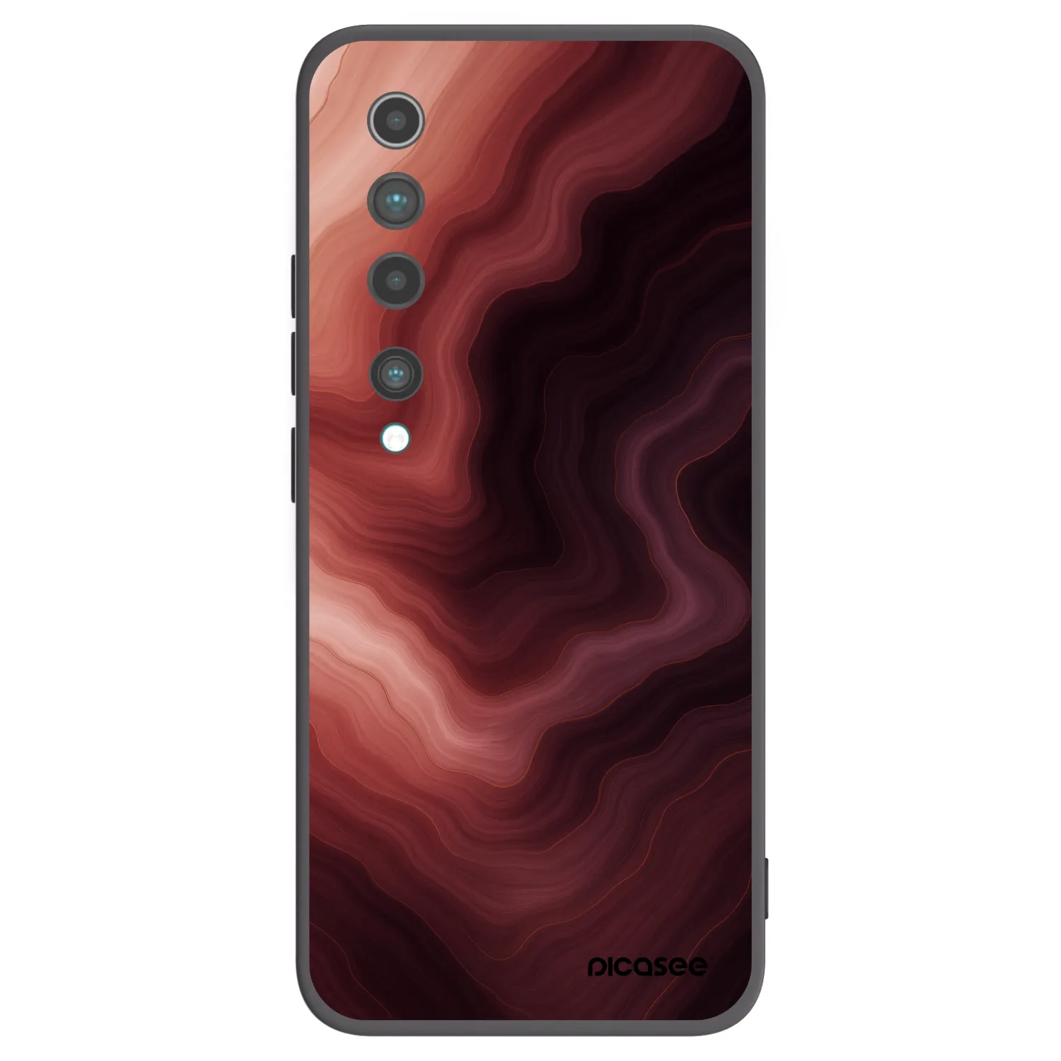 Picasee Xiaomi Mi 10 Hülle - Schwarzes Silikon - Rouge