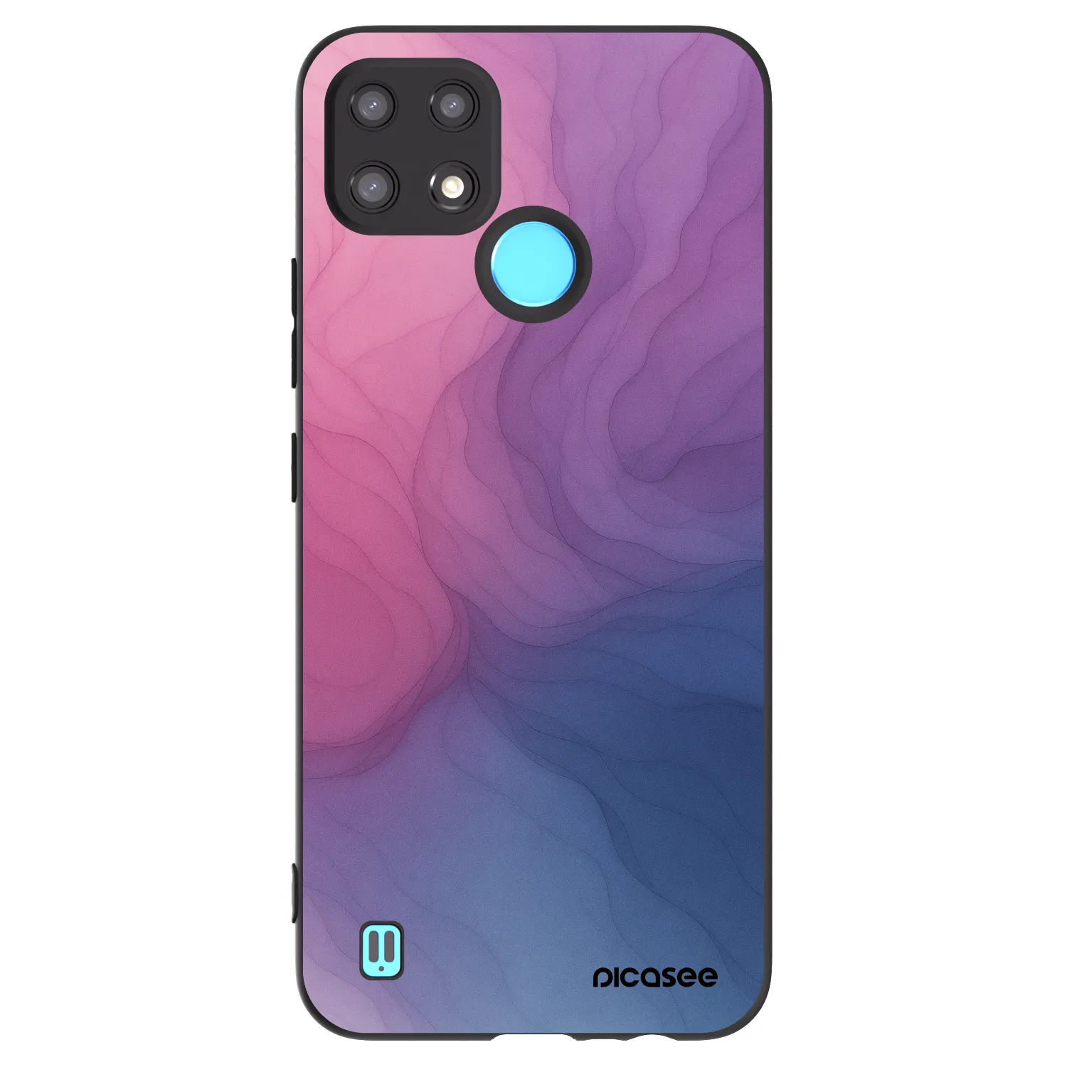 Picasee Realme C21 Hülle - Schwarzes Silikon - Silk