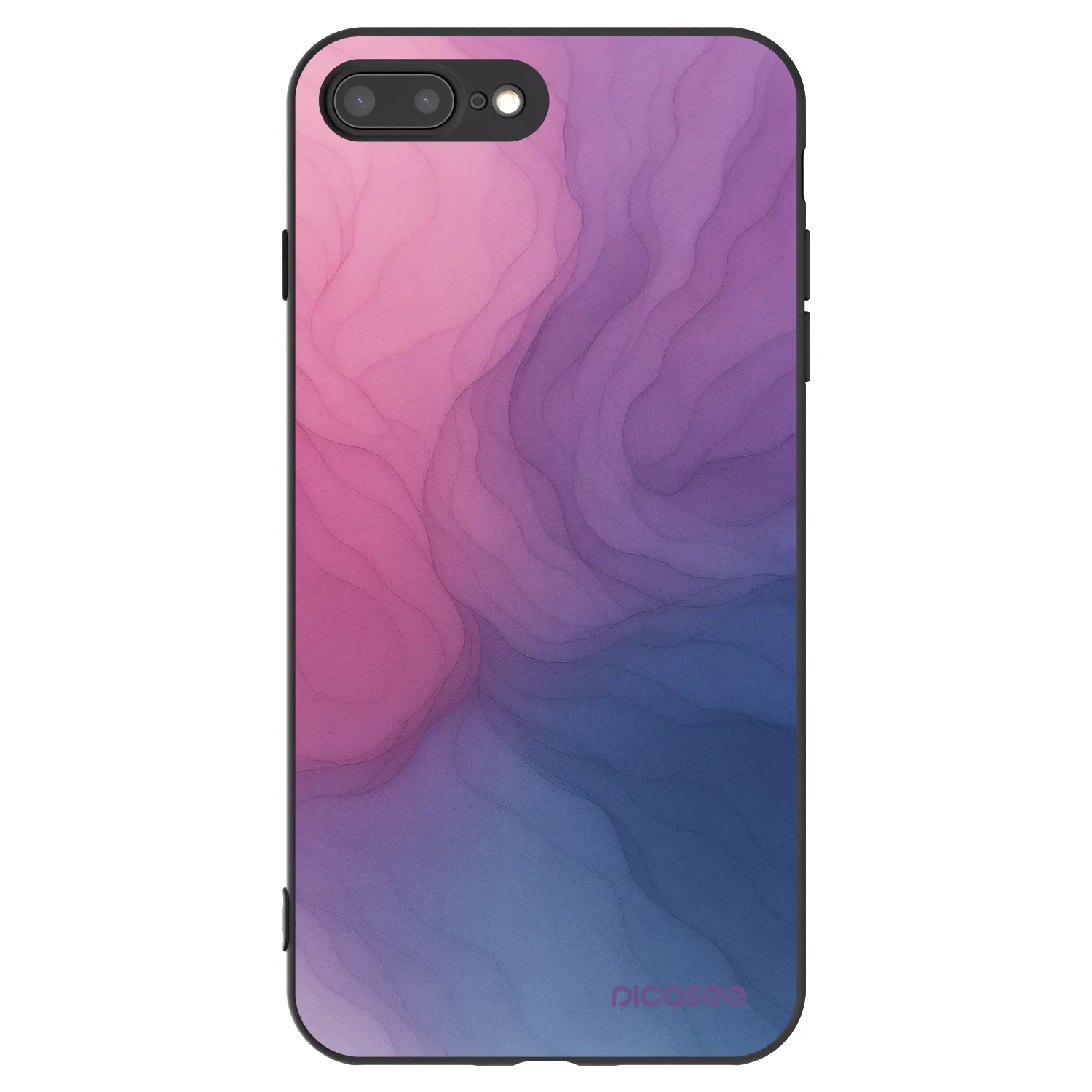 Picasee Apple iPhone 8 Plus Hülle - Schwarzes Silikon - Silk