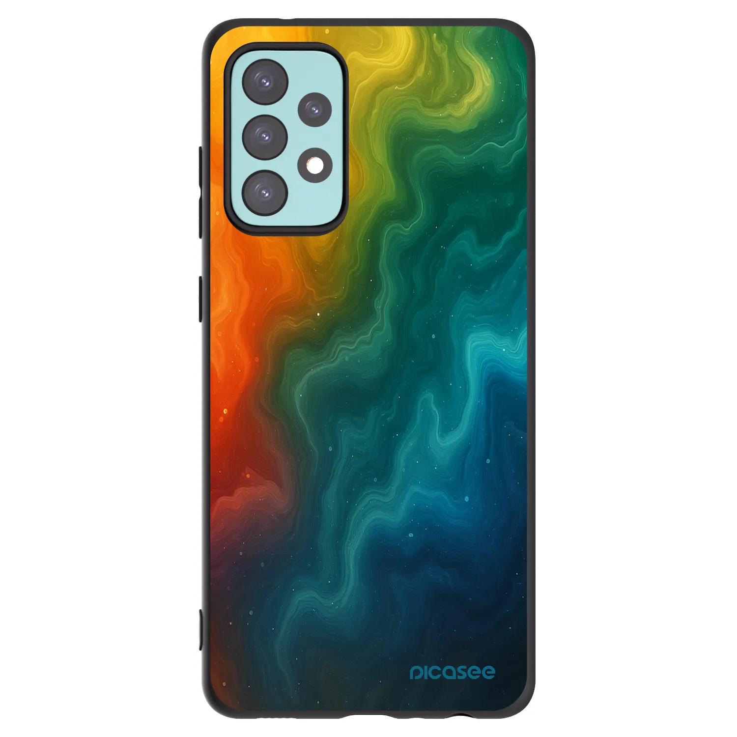 Picasee Samsung Galaxy A72 A725F Hülle - Schwarzes Silikon - Solar