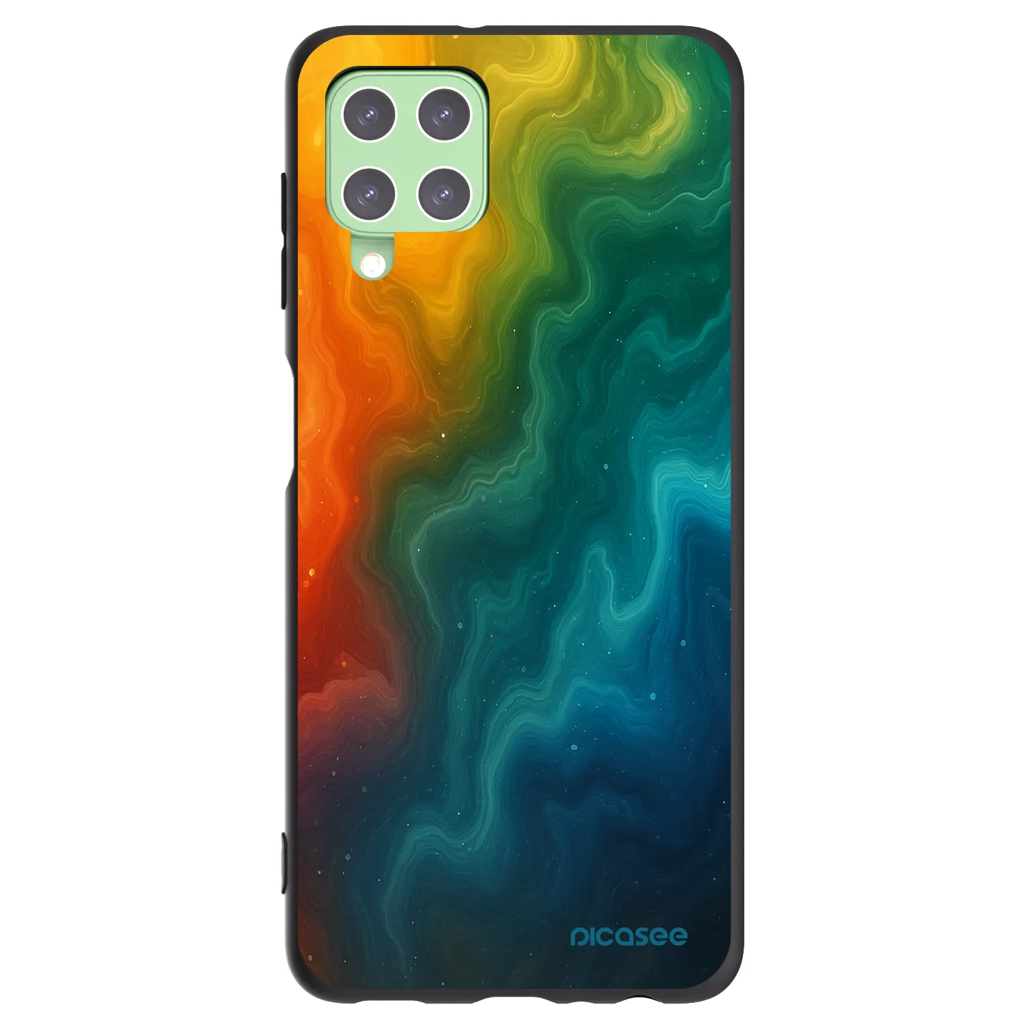 Picasee Samsung Galaxy A22 A225F 4G Hülle - Schwarzes Silikon - Solar