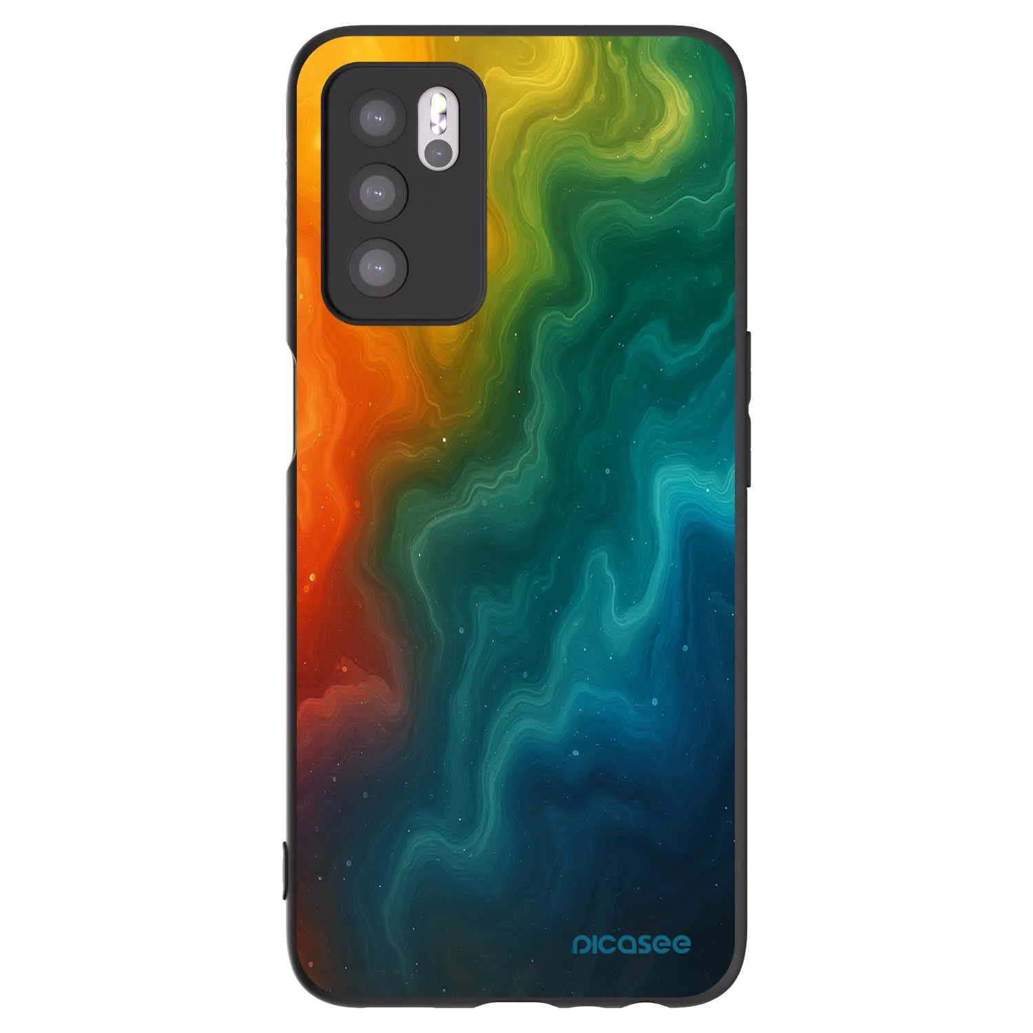 Picasee OPPO A16s Hülle - Schwarzes Silikon - Solar