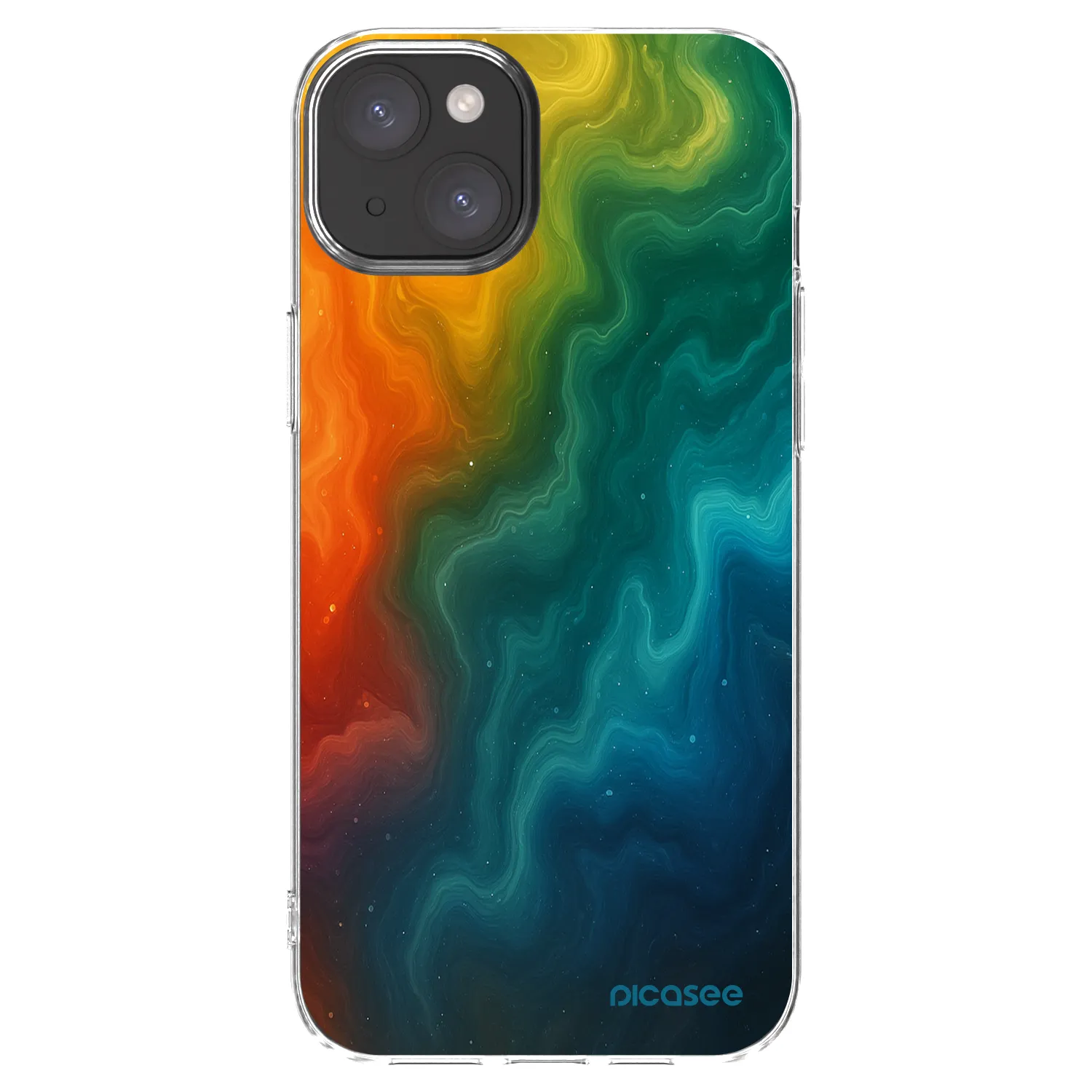 Picasee Apple iPhone 15 Plus Hülle - Transparentes Silikon - Solar
