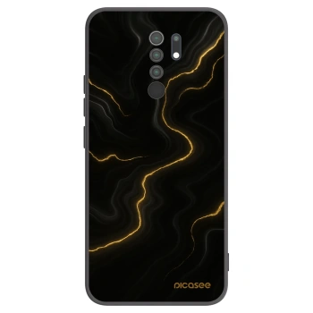 Picasee Xiaomi Redmi 9 Hülle - Schwarzes Silikon - Thunder