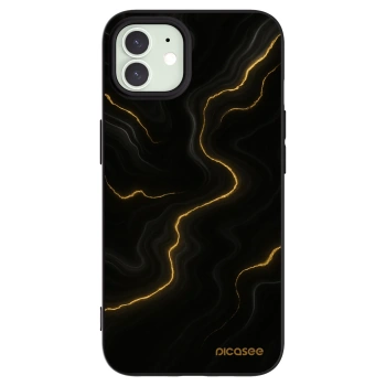 Picasee Apple iPhone 12 Hülle - Schwarzes Silikon - Thunder