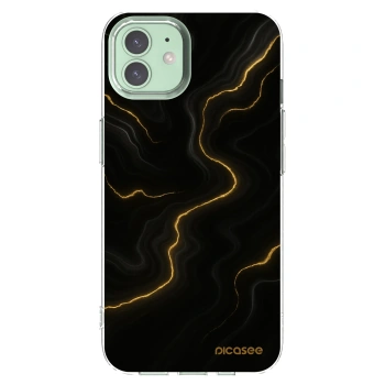Picasee Apple iPhone 12 Hülle - Transparentes Silikon - Thunder
