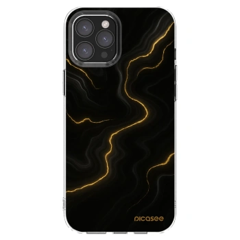 Picasee Apple iPhone 12 Pro Max Hülle - Transparentes Silikon - Thunder