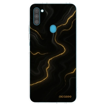 Picasee Samsung Galaxy M11 Hülle - Transparentes Silikon - Thunder