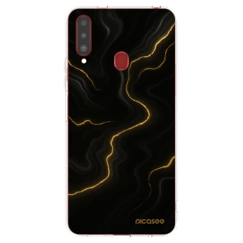 Picasee Samsung Galaxy A20s Hülle - Transparentes Silikon - Thunder