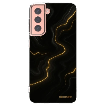 Picasee Samsung Galaxy S21 5G G991B Hülle - Transparentes Silikon - Thunder