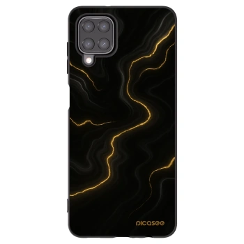 Picasee Samsung Galaxy A12 A125F Hülle - Schwarzes Silikon - Thunder