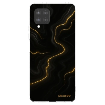 Picasee Samsung Galaxy A42 A426B Hülle - Transparentes Silikon - Thunder