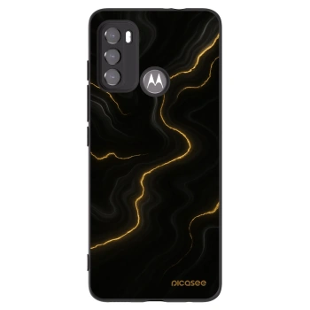 Picasee Motorola Moto G60 Hülle - Schwarzes Silikon - Thunder