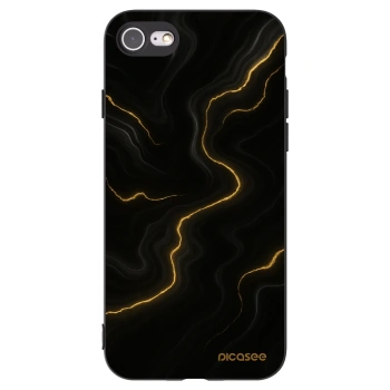 Picasee Apple iPhone SE 2022 Hülle - Schwarzes Silikon - Thunder