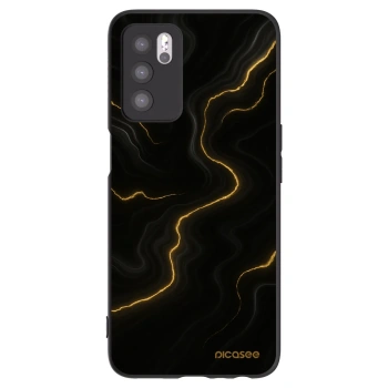 Picasee OPPO A16s Hülle - Schwarzes Silikon - Thunder