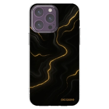 Picasee Apple iPhone 14 Pro Max Hülle - Transparentes Silikon - Thunder