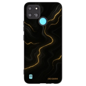 Picasee Realme C21Y Hülle - Schwarzes Silikon - Thunder