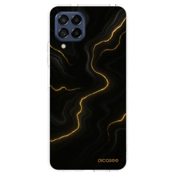 Picasee Samsung Galaxy M53 5G Hülle - Transparentes Silikon - Thunder