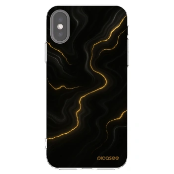 Picasee Apple iPhone X/XS Hülle - Transparentes Silikon - Thunder
