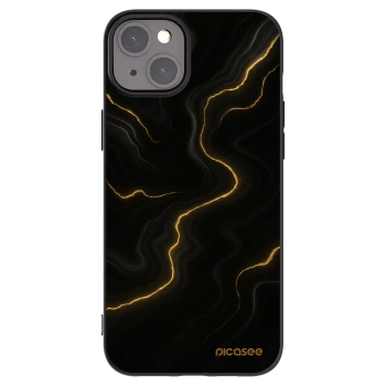 Picasee Apple iPhone 15 Plus Hülle - Schwarzes Silikon - Thunder