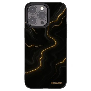 Picasee Apple iPhone 15 Pro Max Hülle - Schwarzes Silikon - Thunder