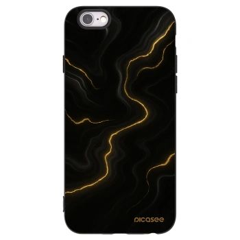 Picasee Apple iPhone 6/6S Hülle - Schwarzes Silikon - Thunder