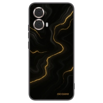 Picasee Motorola Moto G85 Hülle - Schwarzes Silikon - Thunder