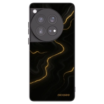 Picasee OnePlus 12 5G Hülle - Schwarzes Silikon - Thunder