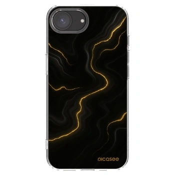 Picasee Apple iPhone 16e Hülle - Transparentes Silikon - Thunder