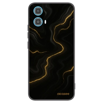 Picasee Motorola Moto G34 5G Hülle - Schwarzes Silikon - Thunder