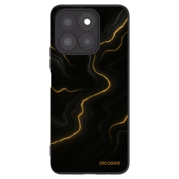 Picasee Honor X8c Hülle - Schwarzes Silikon - Thunder